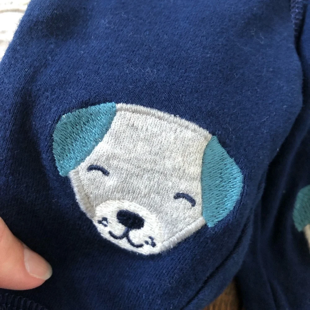 *Bundle x4* Carter’s Boys 3M Blue/Gray/White Dogs “My Best Friend Has Paws” Set - Picture 6 of 12
